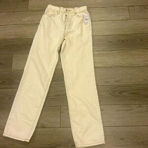New PACSUN dad jeans. Cream color. Size 23. Still has tags